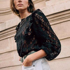 Sézane Salina Blouse Top Sz 42 (US Sz 10)